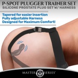 P-Spot Plugger リモコン&amp;コンフォートハーネス付きシリコン前立腺プラグ