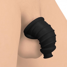 Silicone Chastity Cage (Black)